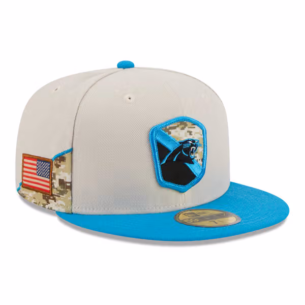 Carolina Panthers 2023 NFL Salute to Service New Era 59FIFTY Fitted Cap product photo