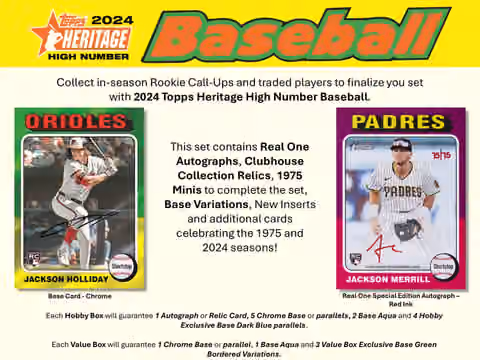 2024 Topps Heritage High Number Baseball MLB Blaster Box view 2
