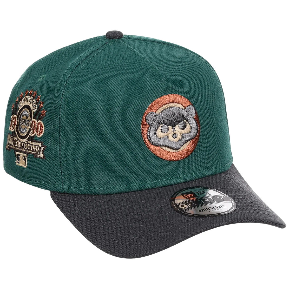 Chicago Cubs MLB Emerald Graphite New Era 9FORTY front view