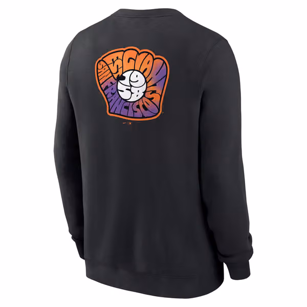 San Francisco Giants City Connect 2-Hit Club Crew Pullover Black view 3