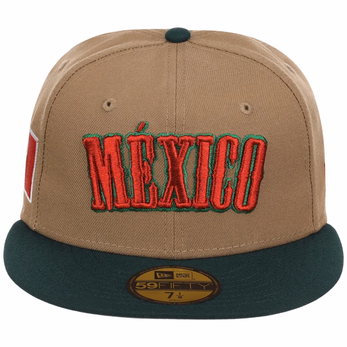 Mexico Independence Day - Crown the Country New Era 59FIFTY (Khaki/Dark Green) detail view