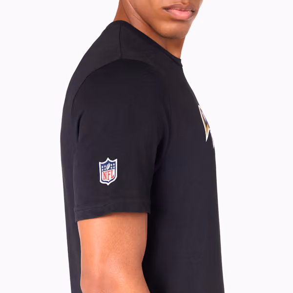 Baltimore Ravens Team Logo Football NFL T-Shirt Black view 3