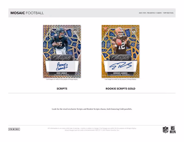 2025 Panini Mosaic Football NFL Fat-Pack view 3