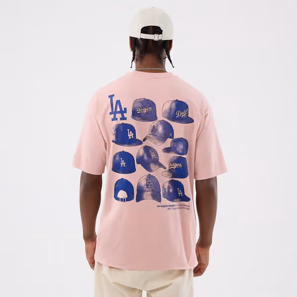 Los Angeles Dodgers Cap Graphic MLB T-Shirt Rose view 2