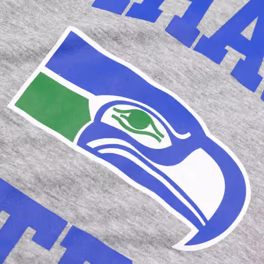 Seattle Seahawks Throwback Football Nike NFL T-Shirt Gray view 3
