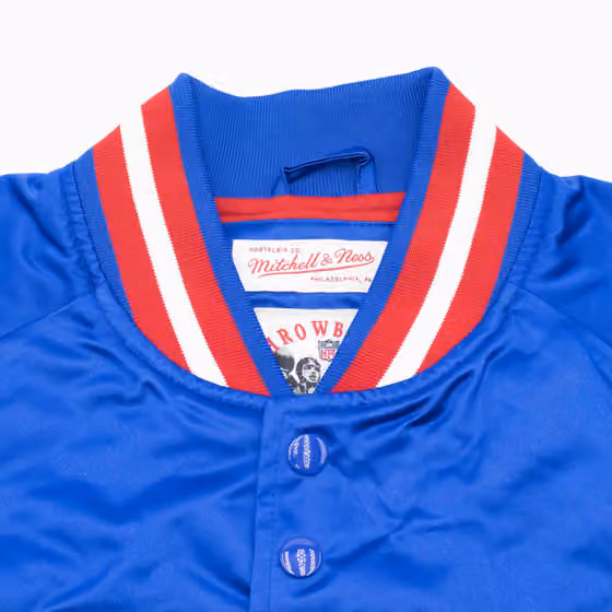 Buffalo Bills Mitchell & Ness Lightweight Satin NFL Jacket Blue view 5