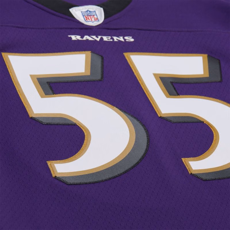 Terrell Suggs #55 Baltimore Ravens 2003 Legacy Throwback NFL Jersey Purple view 6