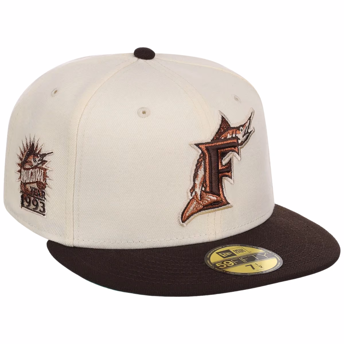 Miami Marlins MLB Walnut Reserve New Era 59FIFTY front view