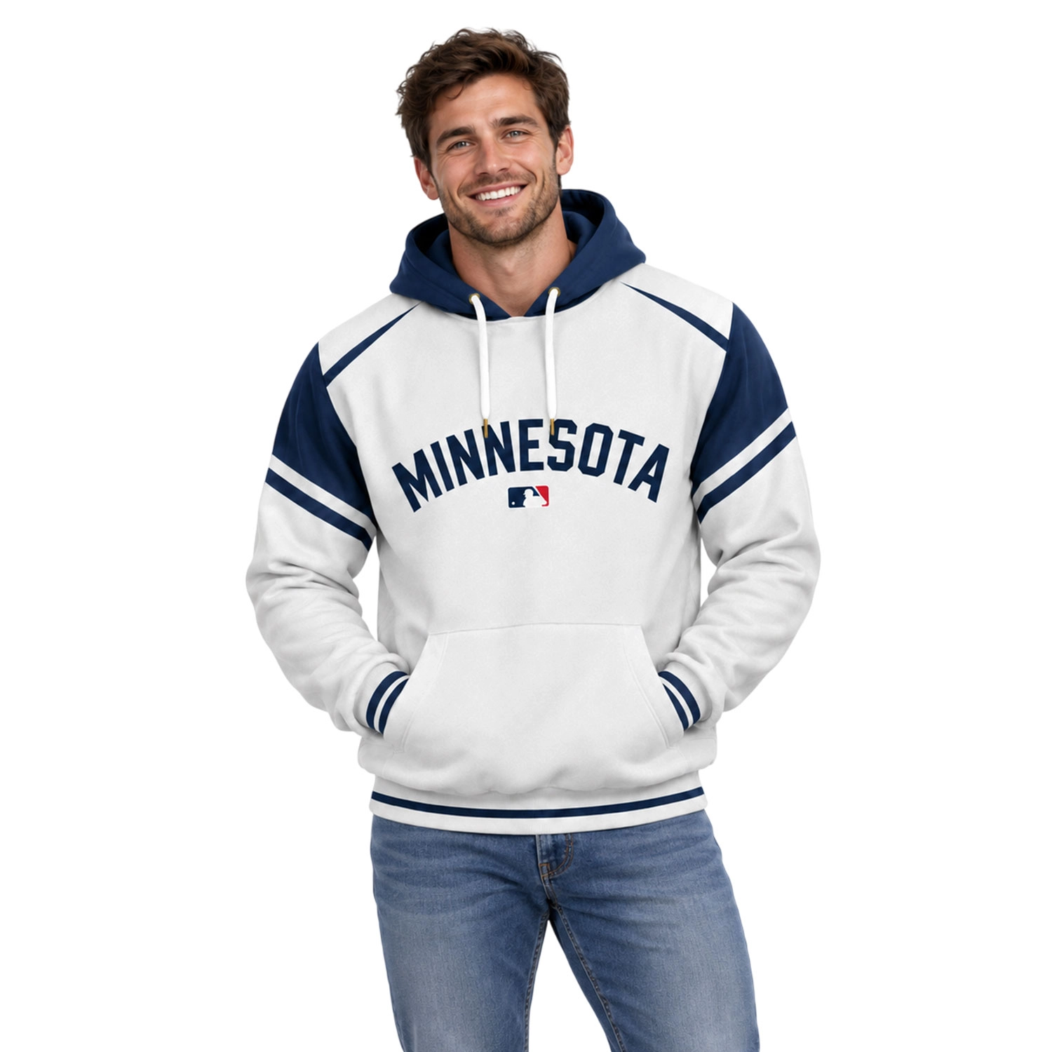 Minnesota Twins Pullover Hoodie Essential Gray Navy Style