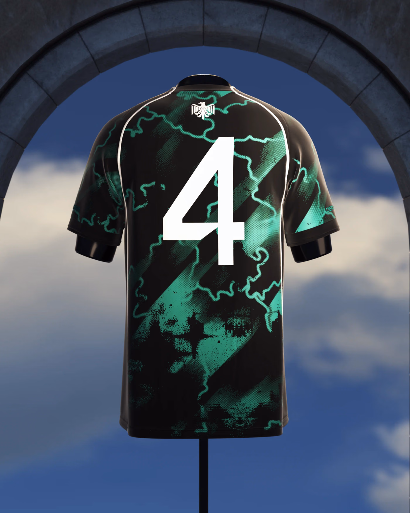 Jersevo Custom Personalized Der Kaiser - Number 4 Jersey back view