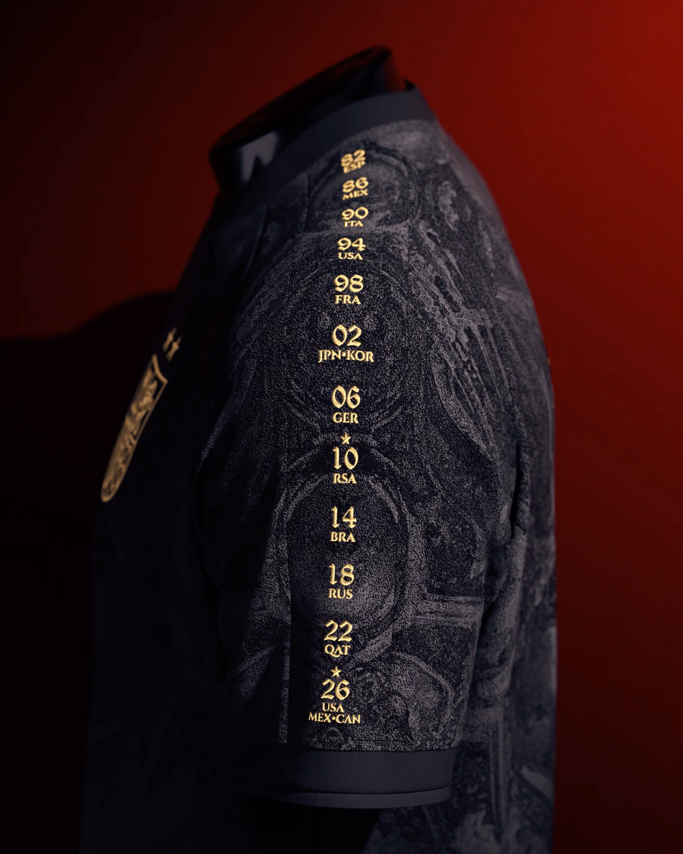 Jersevo Custom Personalized Starboy Heritage Jersey (2026 Champions Edition) left sleeve detail