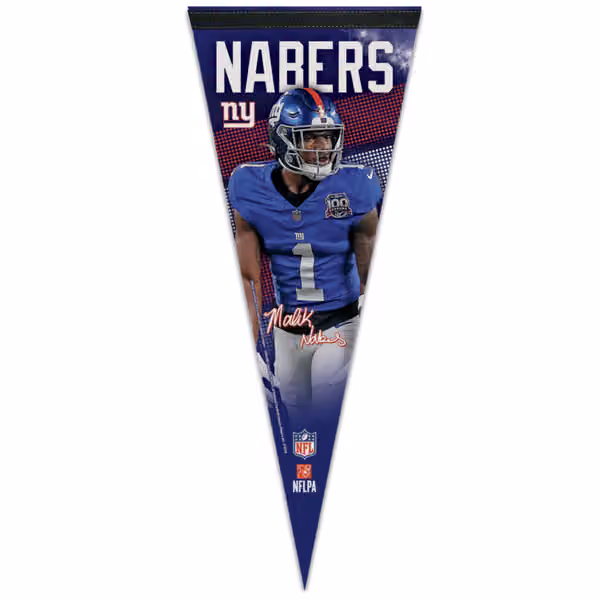 Malik Nabers New York Giants Player Premium WinCraft NFL Pennant view 1