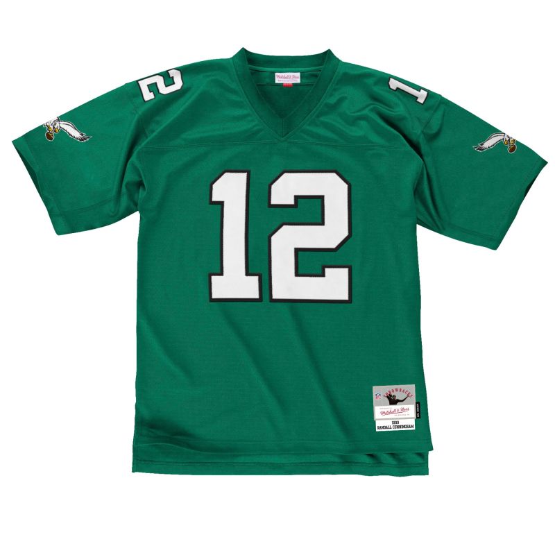 Randall Cunningham #12 Philadelphia Eagles 1990 Legacy Throwback NFL Jersey Green view 1