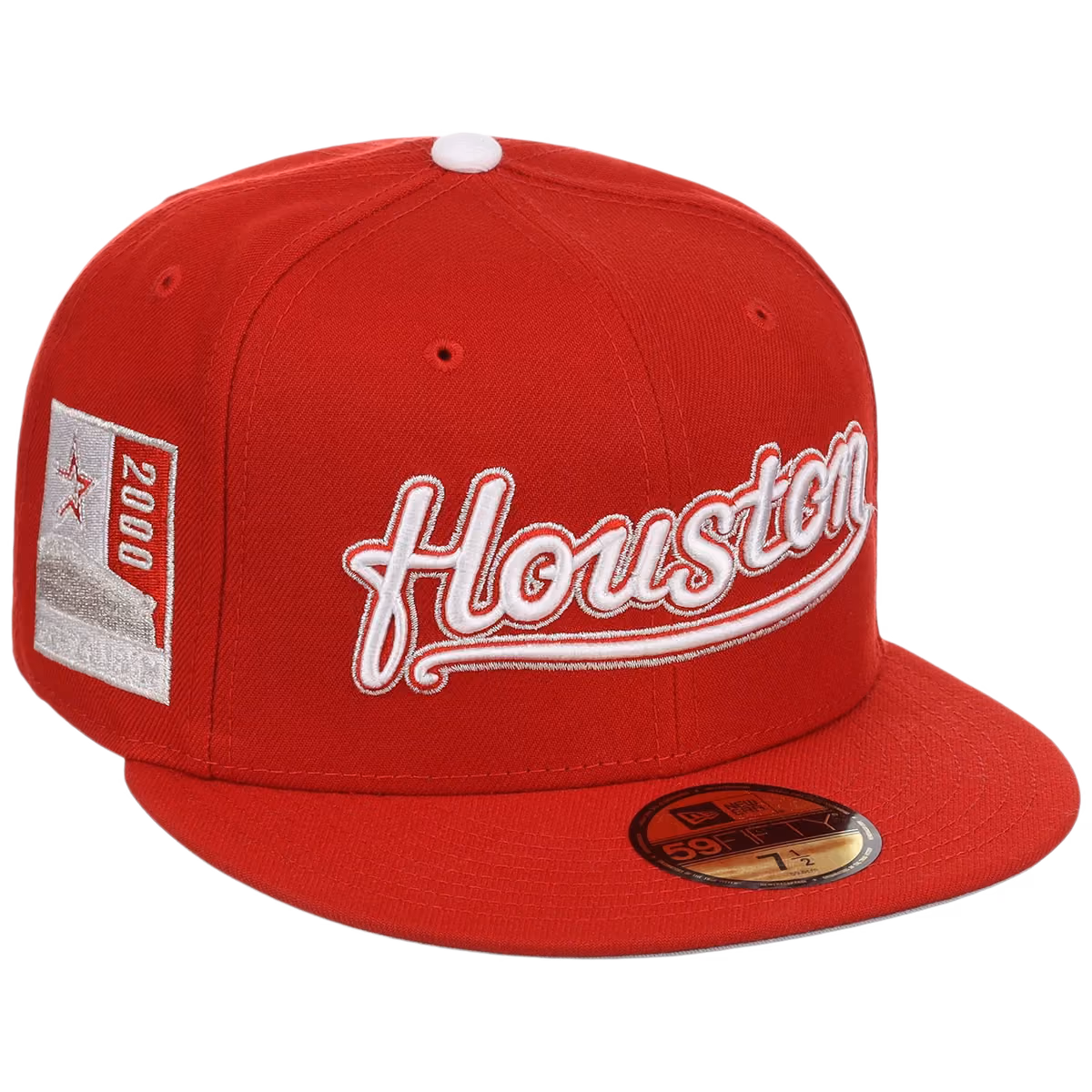 Houston Astros 'Houston' Script (Red/Red) Houston Crown the City New Era 59FIFTY front view