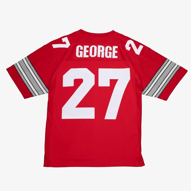 Eddie George #27 Ohio State Buckeyes 1995 Legacy NCAA Jersey Red view 1