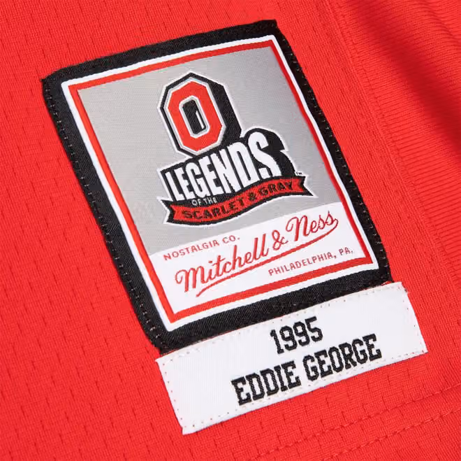 Eddie George #27 Ohio State Buckeyes 1995 Legacy NCAA Jersey Red view 3