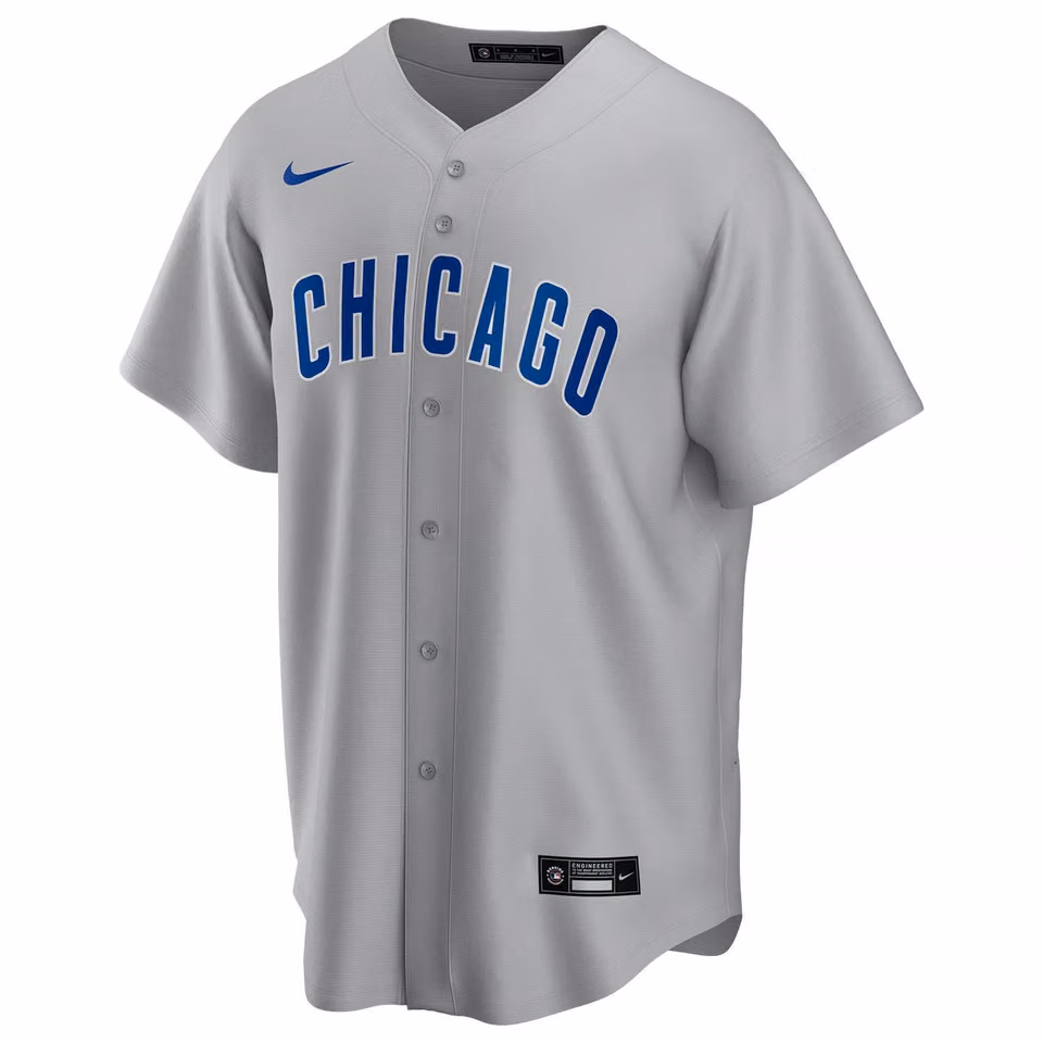 Chicago Cubs Nike MLB Road Jersey Grey view 1