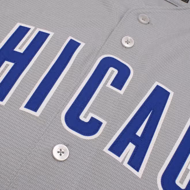 Chicago Cubs Nike MLB Road Jersey Grey view 3
