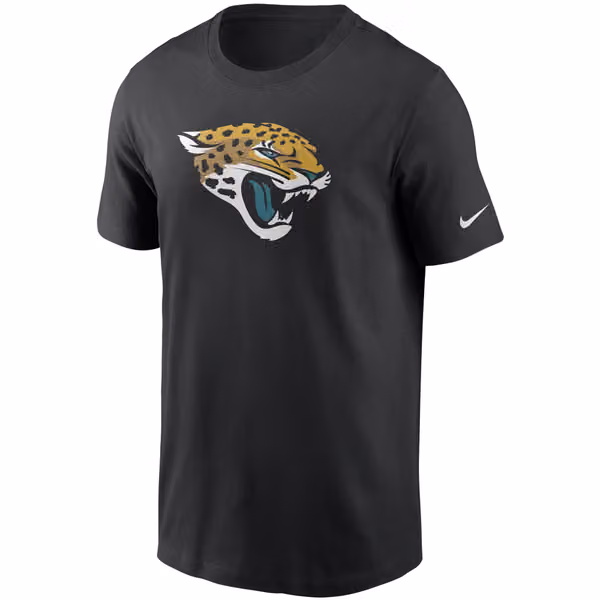Jacksonville Jaguars Nike Essential Logo NFL T-Shirt Black view 1