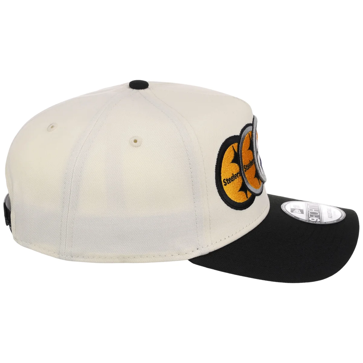 Pittsburgh Steelers NFL Seismic New Era 9FORTY A-Frame detail view