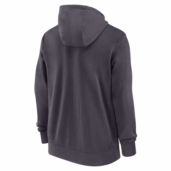 Miami Dolphins Playbook NFL Full-Zip Fleece Hoodie Anthracite view 2