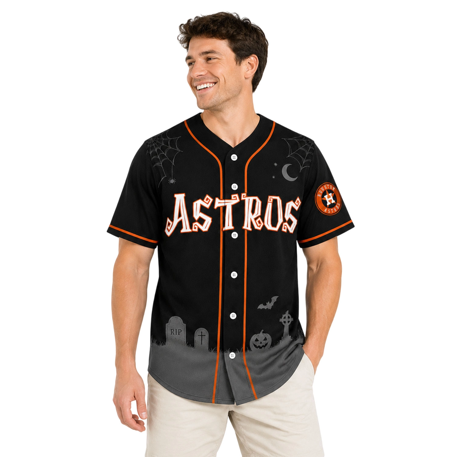 Astros Halloween Jersey Custom Festive Black Style