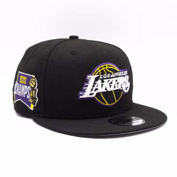 Los Angeles Lakers 2020 NBA Champs New Era 9FIFTY Snapback NBA Cap Black product photo