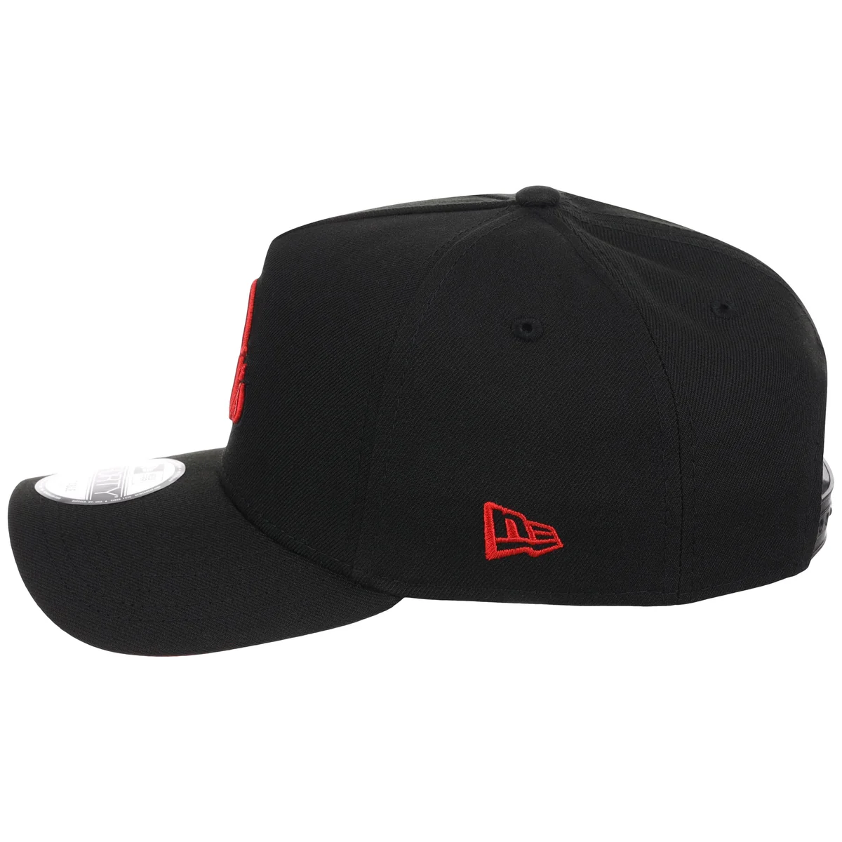 Baltimore Orioles MLB Black x Red FASHION CORE New Era 9FORTY A-Frame detail view