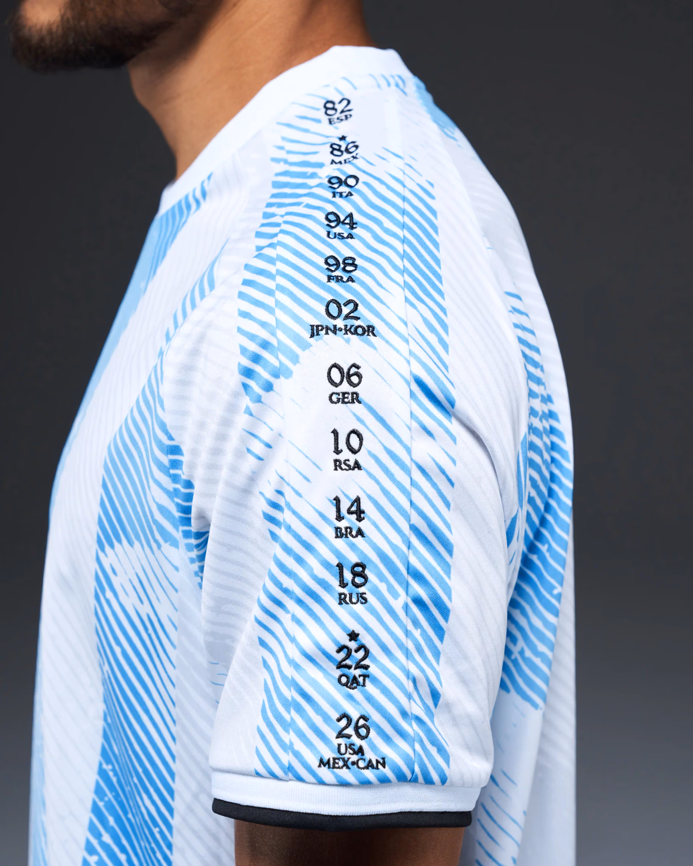Jersevo Custom Personalized Argentina Heritage Jersey (2026WC Edition) left sleeve detail