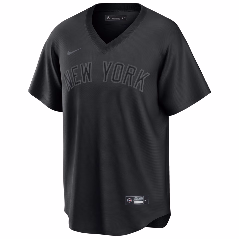 New York Yankees Triple Black Nike MLB Jersey view 1