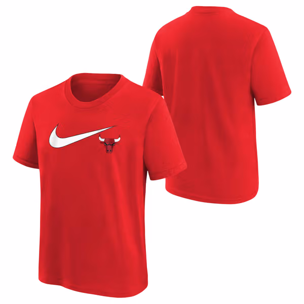 Chicago Bulls Nike Swoosh Logo NBA T-Shirt Rot (YOUTH) view 1