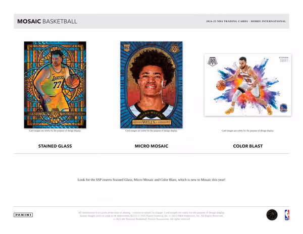 2024/25 Panini Mosaic Basketball NBA International Hobby Box view 4