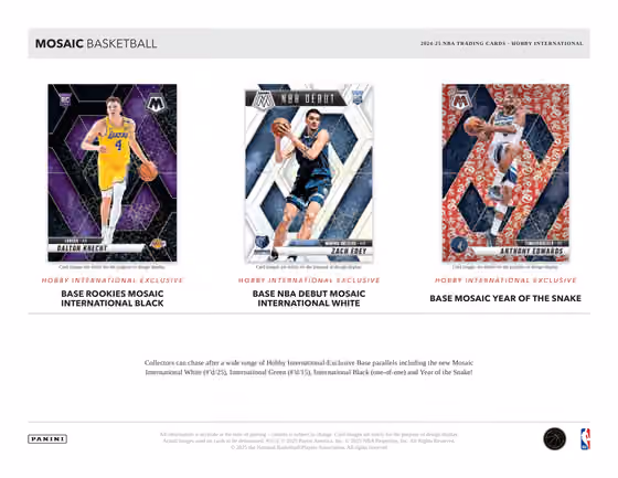 2024/25 Panini Mosaic Basketball NBA International Hobby Box view 2