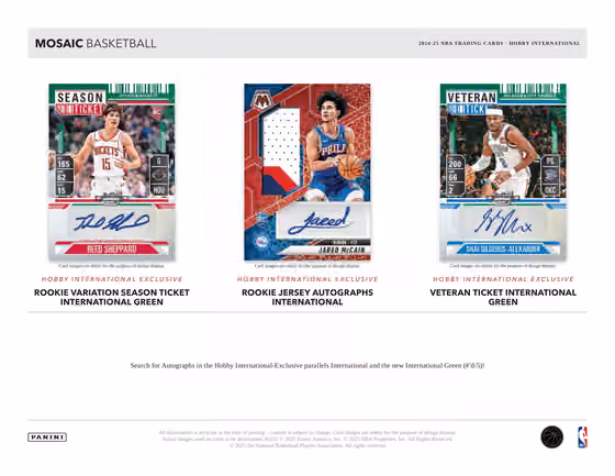2024/25 Panini Mosaic Basketball NBA International Hobby Box view 3