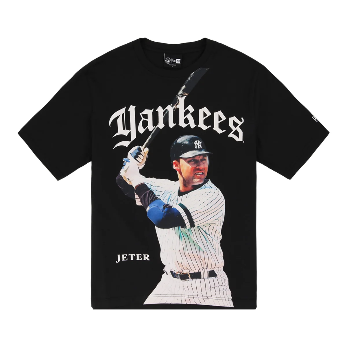 New York Yankees MLB 'Batter Up' New Era T-Shirt Collection - Derek Jeter front view