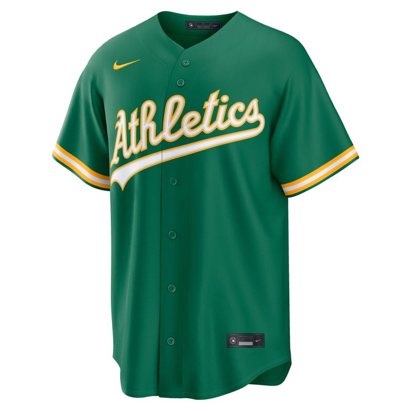 Athletics Replica Alternate MLB Jersey Green view 1