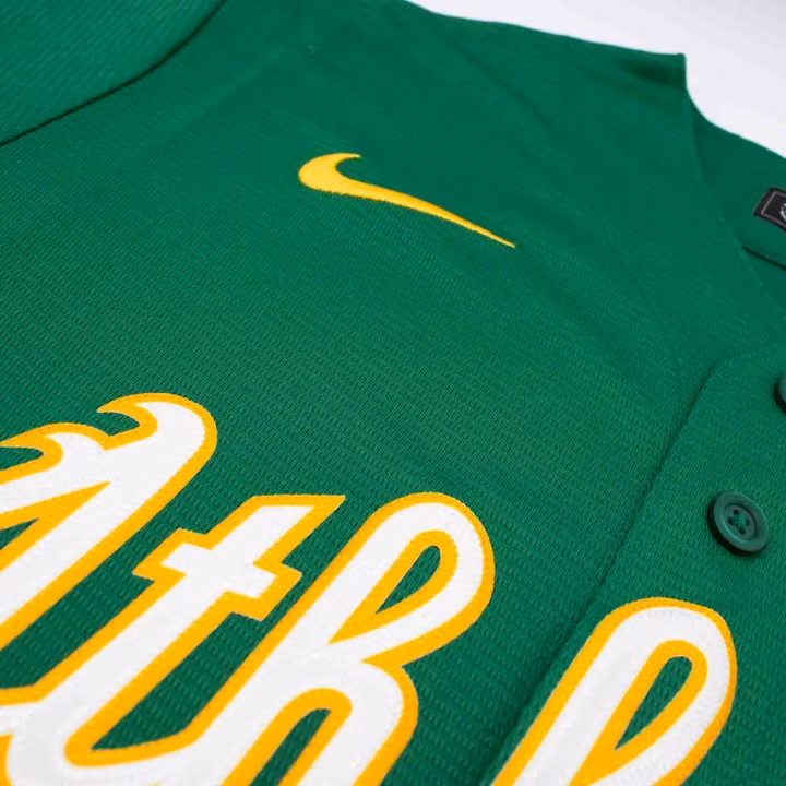 Athletics Replica Alternate MLB Jersey Green view 3