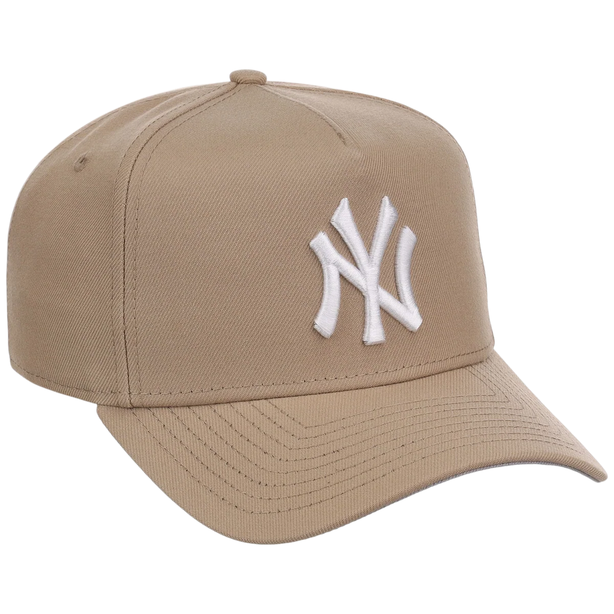 New York Yankees Women's New Era 9FORTY Camel A-Frame front view