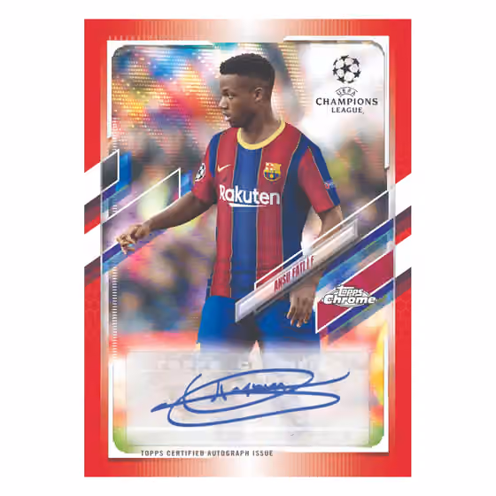 2020/21 Topps Chrome UEFA Champions League Soccer Hobby Box view 2