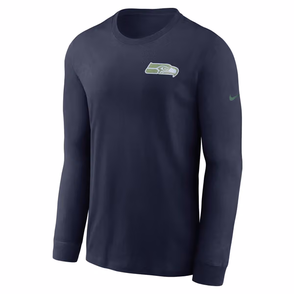 Seattle Seahawks 2025 Rivalries Essential NFL Long Sleeve T-Shirt Navy view 2