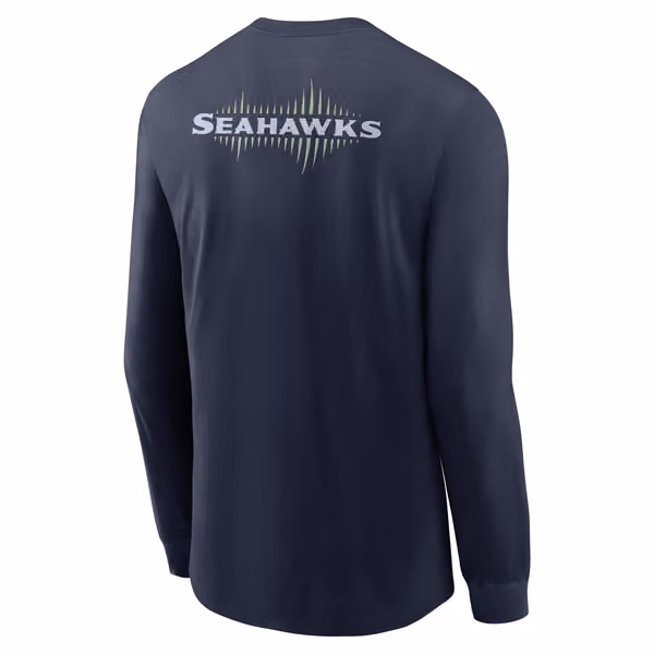 Seattle Seahawks 2025 Rivalries Essential NFL Long Sleeve T-Shirt Navy view 3