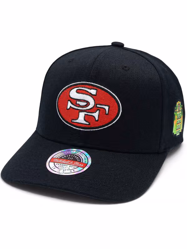 San Francisco 49ers Black Out Sidepatch Classic Red Stretch-Snap NFL Cap Black product photo