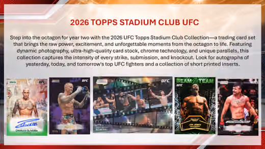 2026 Topps Stadium Club UFC Hobby Pack view 3
