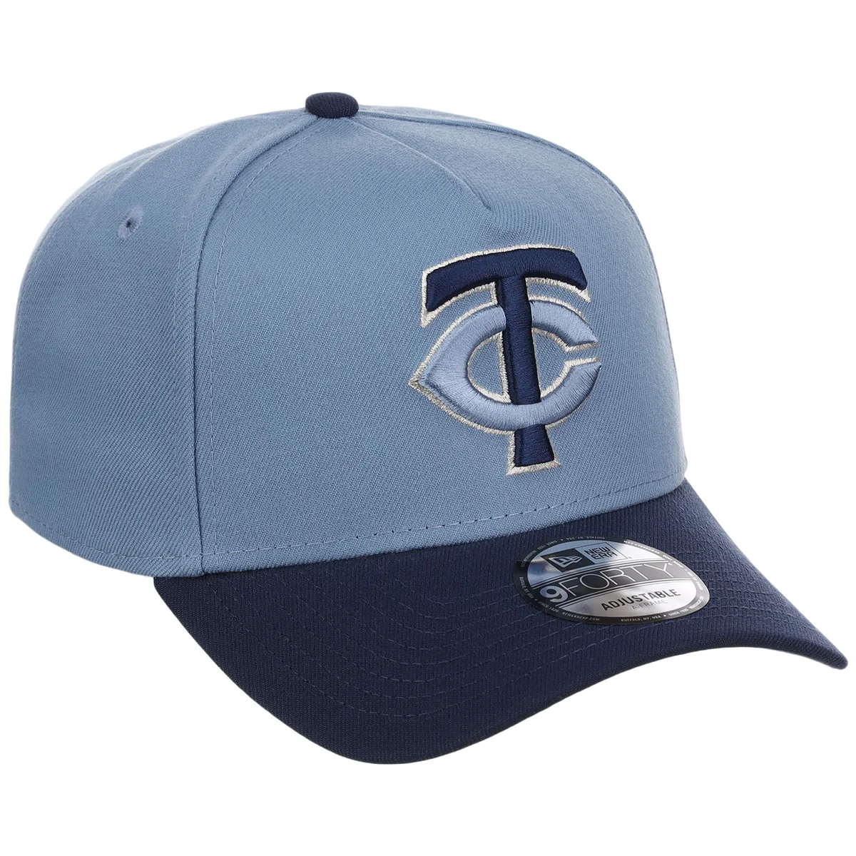 Minnesota Twins MLB Faded Blue x Navy FASHION CORE New Era 9FORTY A-Frame front view