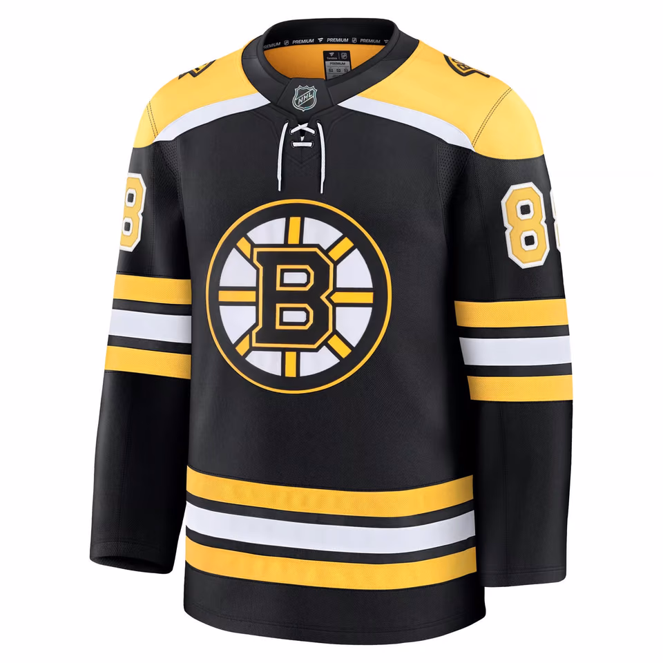 David Pastrnak #88 Boston Bruins Premium NHL Jersey Home Black view 2