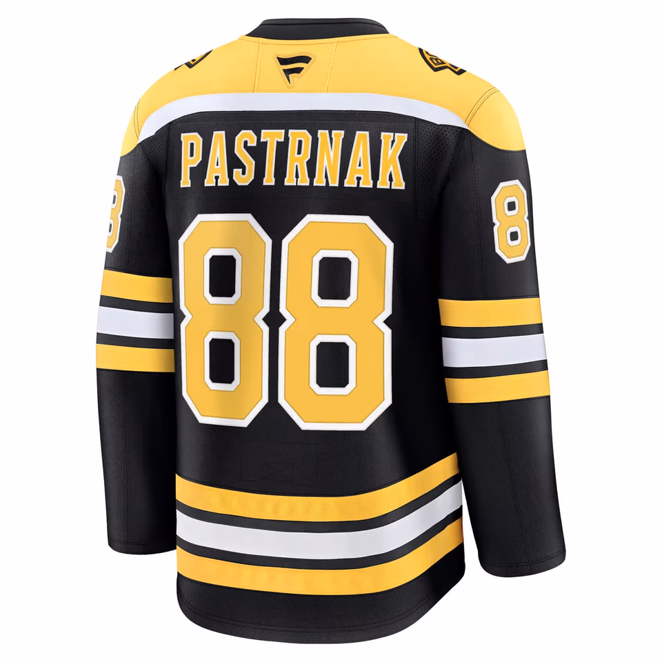 David Pastrnak #88 Boston Bruins Premium NHL Jersey Home Black view 3