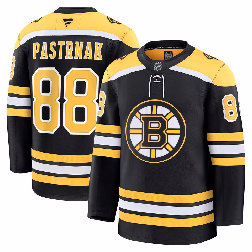 David Pastrnak #88 Boston Bruins Premium NHL Jersey Home Black view 1