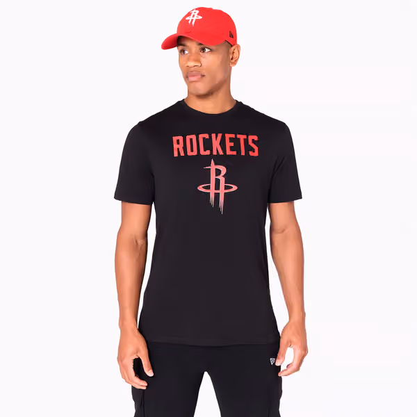Houston Rockets Team Logo New Era NBA T-Shirt Black view 1