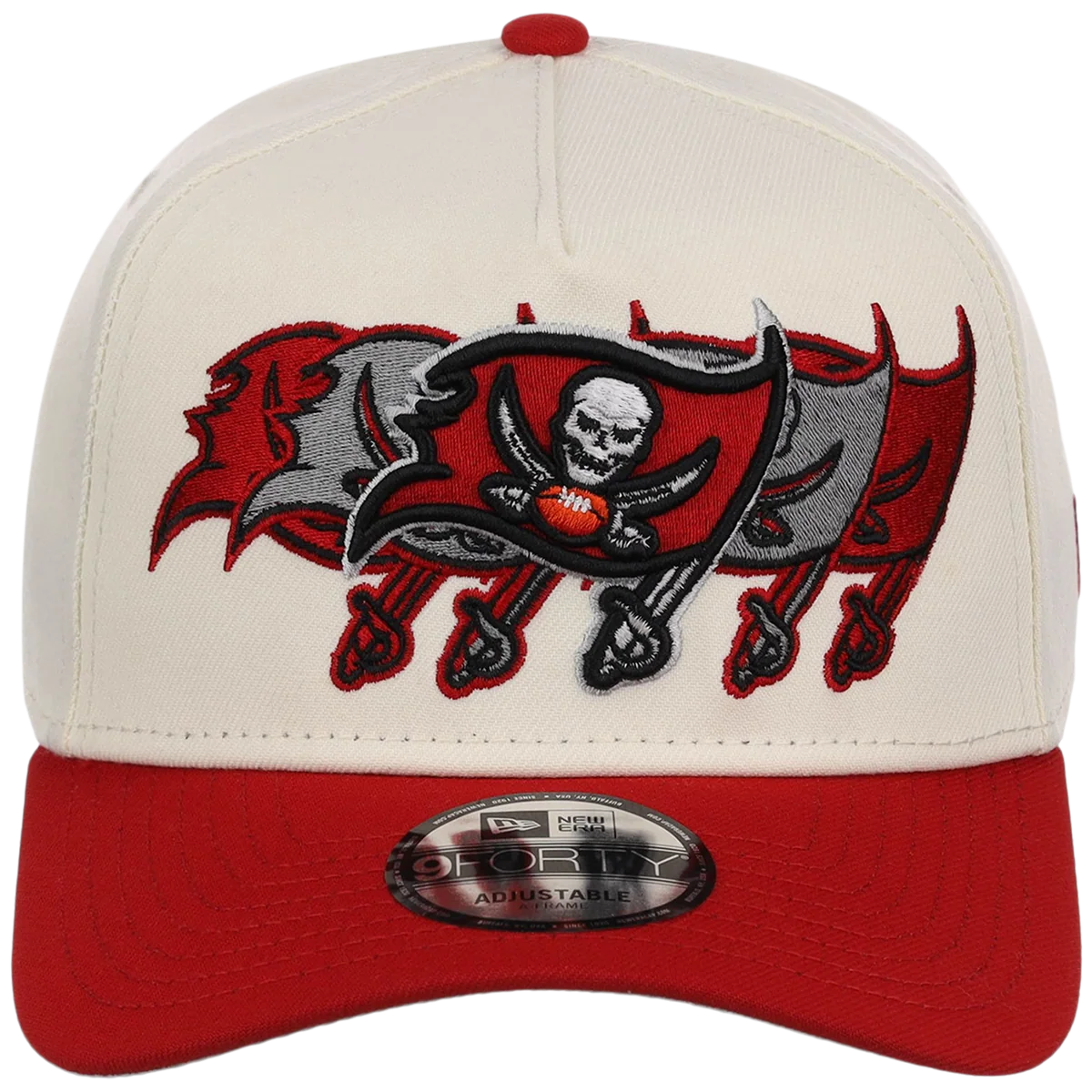 Tampa Bay Buccaneers NFL Seismic New Era 9FORTY A-Frame detail view