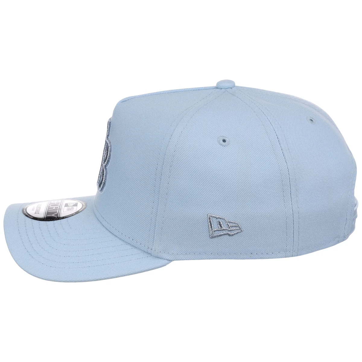 Tampa Bay Rays MLB Glacial Blue New Era 9FORTY A-Frame detail view